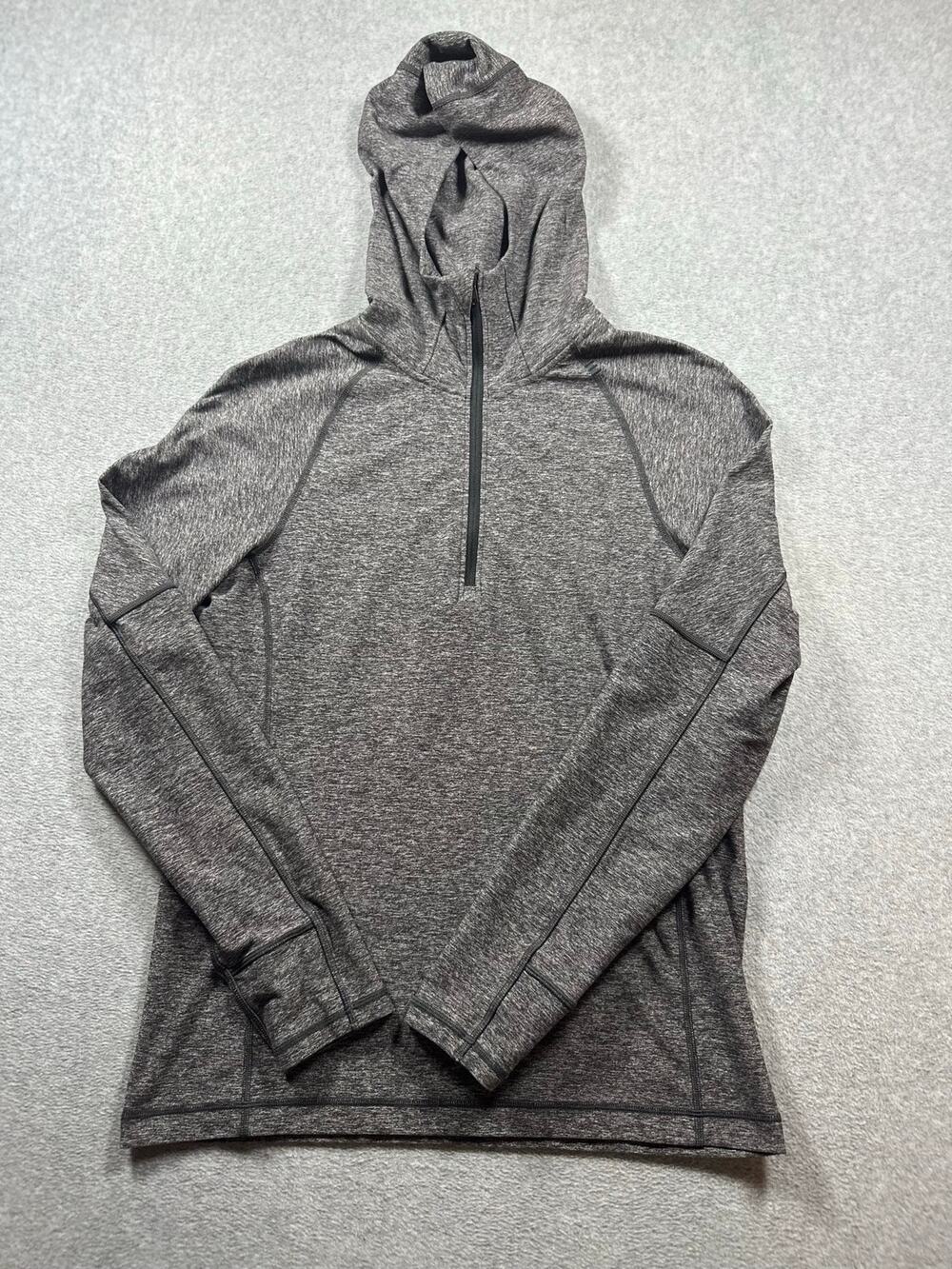 Lululemon Surge Warm Pullover Hoodie Men's Small Gray Heathered Half-Zip